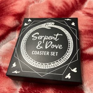 Fairyloot These coasters are based on the Serpent and Dove series by Shelby Mahu